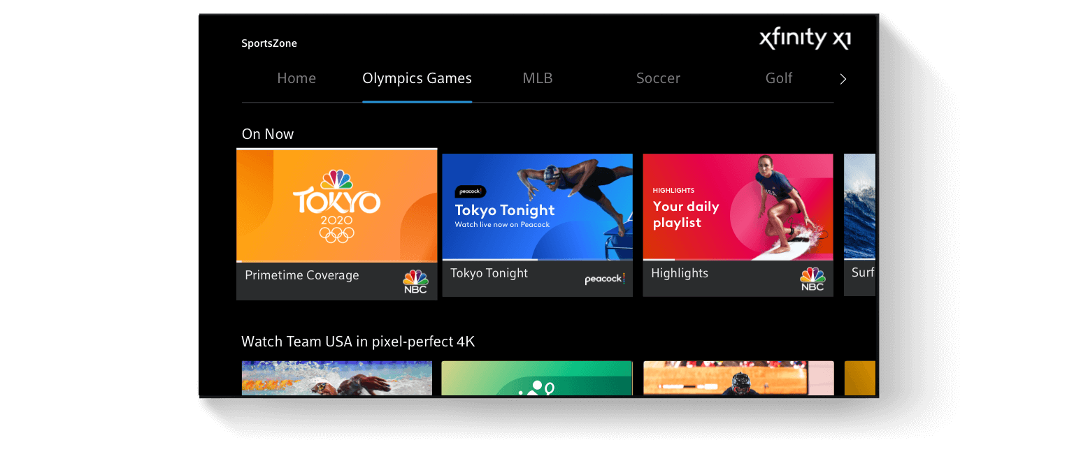 Stream The Olympic and Paralympic Games Tokyo 2020 on Xfinity X1 - mobile
